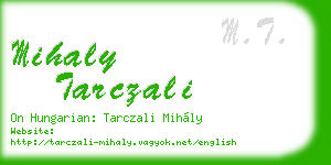 mihaly tarczali business card
